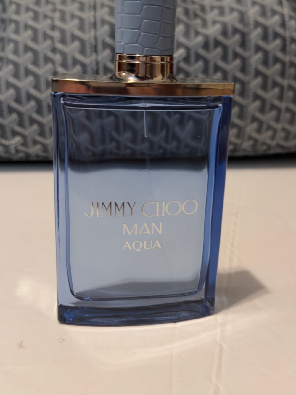 Jimmy Choo Man Aqua - Light Blue Bottle with Gold Accents